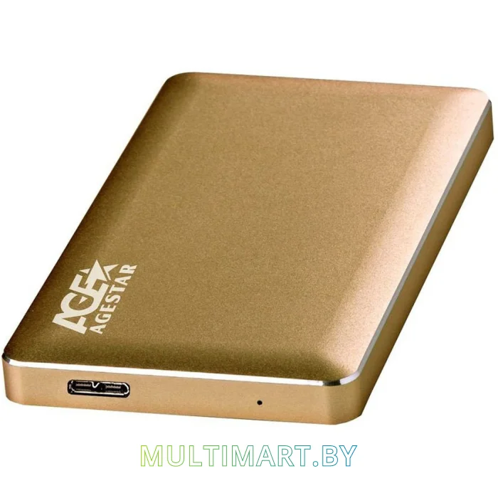 Бокс для жесткого диска AgeStar 3UB2A16C (золотистый)